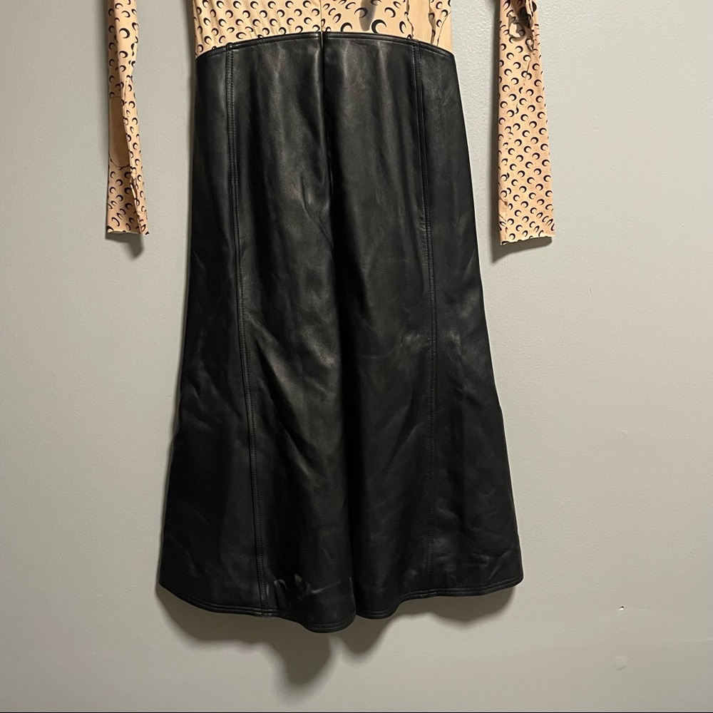 MARINE SERRE REGENERATED LEATHER HYBRID STRETCH DRESS - Picture 5 of 8